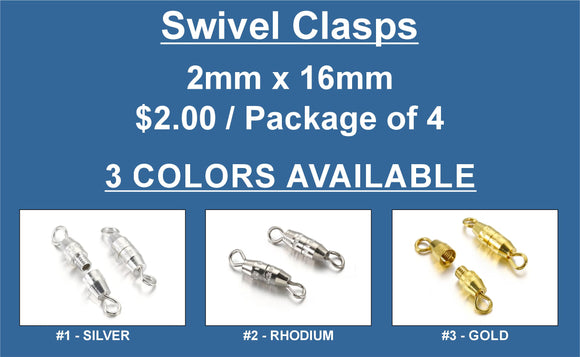 Swivel Clasps 2mm x 6mm