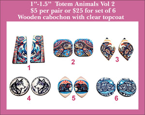 1'' to 1.5'' Totem Animals Vol 2