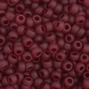 Preciosa 11/0 Seed Beads Transparent Garnet Matte