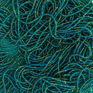 Preciosa 13/0 Charlotte True Cut Beads, Transparent Teal Luster