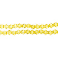 Two strands of Crystal Lane 4mm faceted glass bicone beads in transparent yellow