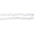 Two strands of Crystal Lane 4mm faceted glass bicone beads in transparent crystal AB