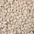 Pile of 10 x 14mm dyed howlite white drop cabochons (cabs) with natural veining