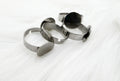 Stainless Steel Adjustable Ring Blank, 12mm Pad