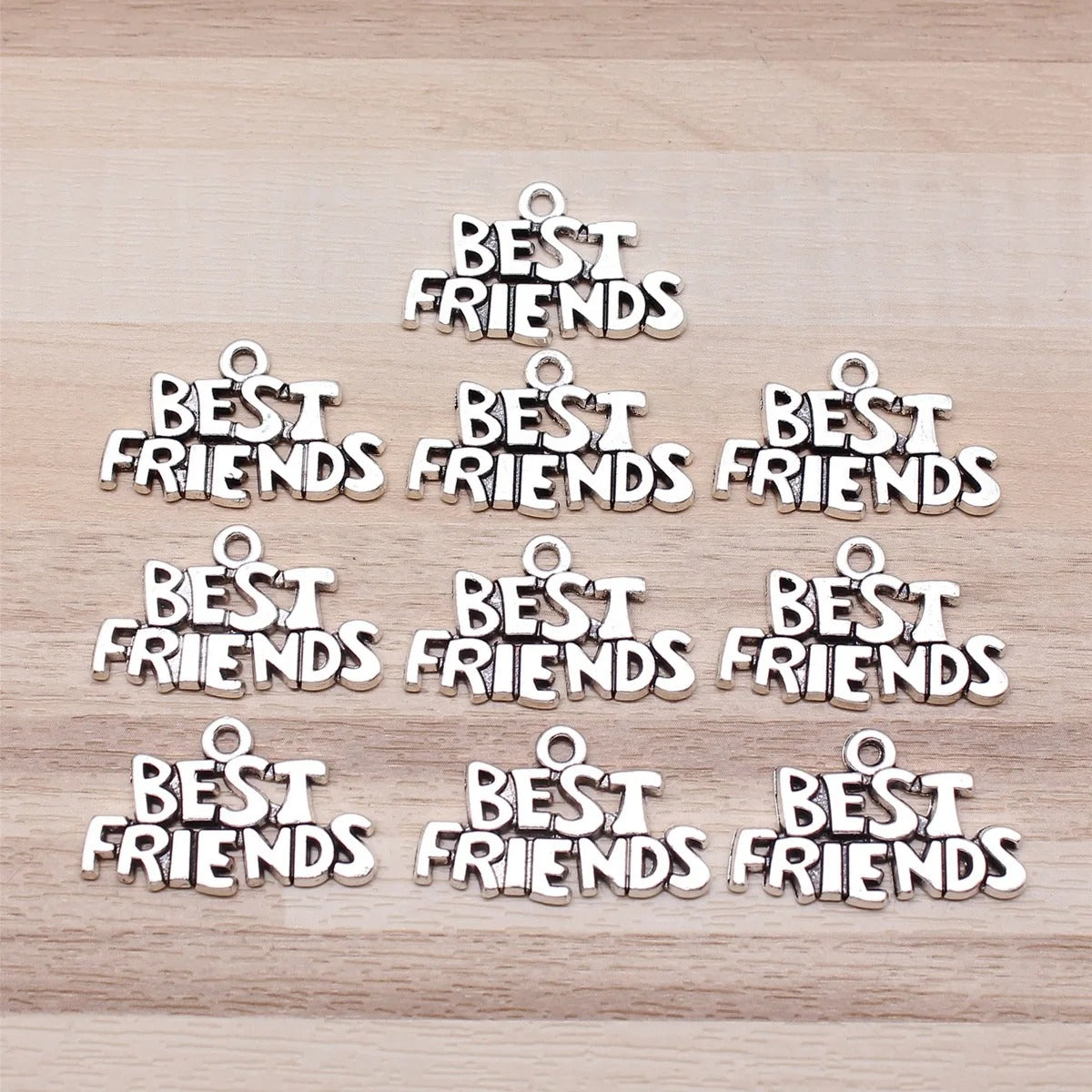25x15mm silver Best Friends word charms
