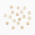 6mm KC gold stainless steel filigree flower bead caps