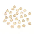 9mm gold stainless steel filigree flower bead caps