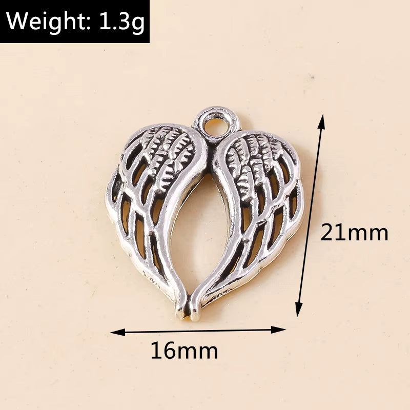 21mmx16mm Connected Angel Wings