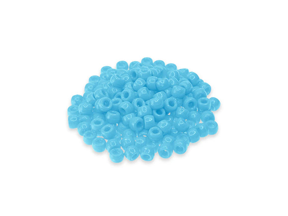 Pony Beads, 6x9mm plastic 175 pieces Light Blue