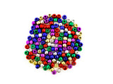 Pony Beads, 6x9mm plastic 150 Pieces Metallic Mix