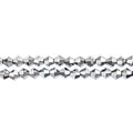 Two strands of Crystal Lane 4mm faceted glass bicone beads in opaque silver iris