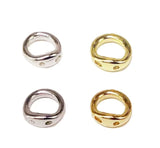 Double Hole Connector Rings- Silver Plated 20pc