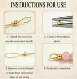 Stopper Crimps- 20pc Rhodium