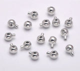 Stopper Crimps- 20pc Rhodium
