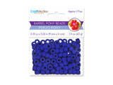 Pony Beads, 6x9mm plastic 175 pieces Royal Blue