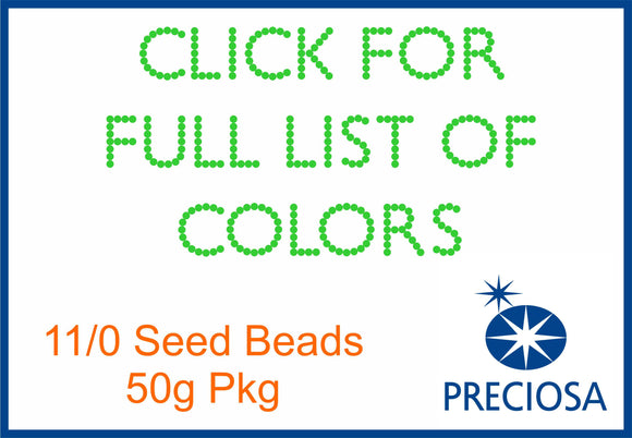 Czech Preciosa 11/0 Seed Beads 50g