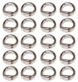 Double Hole Connector Rings- White gold 20pc