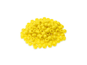 Pony Beads, 6x9mm plastic 175 pieces Yellow