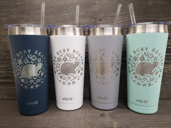 24oz Vacuum Insulated Stainless Steel Tumbler with Straw