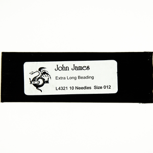 John James 3" Beading Needles - Size 12 (Package of 10)