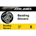 John James beading glovers needle package, size 8, with a black and yellow label