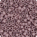 Close-up of Miyuki Delica 11/0 DB0728 cylinder beads in opaque mauve