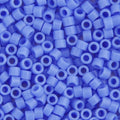 Close-up of Miyuki Delica 11/0 DB0730 cylinder beads in opaque light sapphire