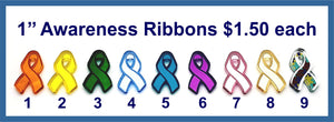 Coloured Mirror Awareness Ribbon