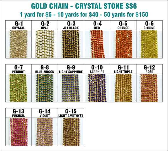 Gold Chain - Crystal Stone
