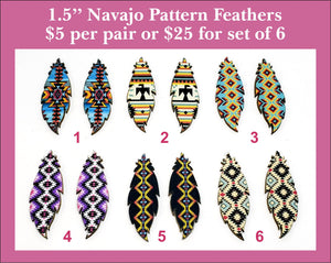 1.5'' Navajo Pattern Feathers