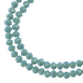 Two strands of Crystal Lane 3x4mm faceted glass rondelle beads in opaque dark blue
