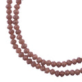 Two strands of Crystal Lane 3x4mm faceted glass rondelle beads in opaque dark purple