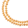 Two strands of Crystal Lane 3x4mm faceted glass rondelle beads in opaque light champagne luster