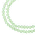 Two strands of Crystal Lane 3x4mm faceted glass rondelle beads in opaque light green