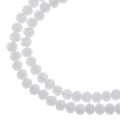 Two strands of Crystal Lane 3x4mm faceted glass rondelle beads in opaque white matte