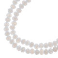 Two strands of Crystal Lane 3x4mm faceted glass rondelle beads in opaque white matte AB