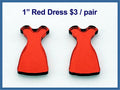 Same 1 inch red dress cabs in plain red mirror acrylic, without the MMIW lettering