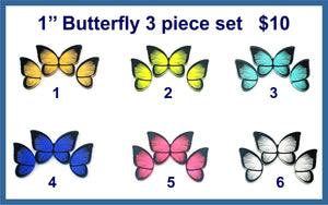1" Butterflies 3pc Set